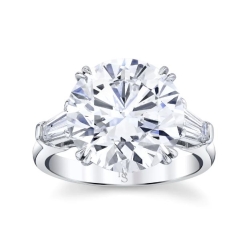 6.98 Carat Round Brilliant Diamond Ring