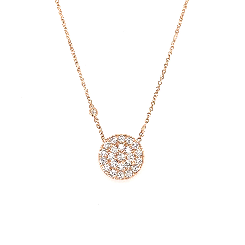 Small Rose Gold Diamond Pendant