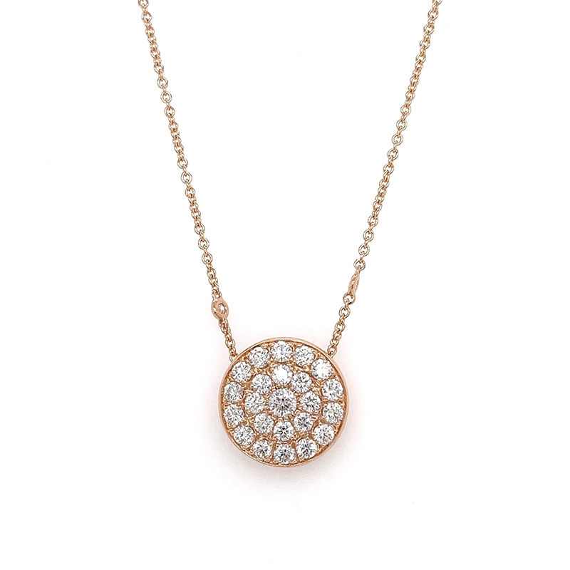 Large Rose Gold Diamond Pendant