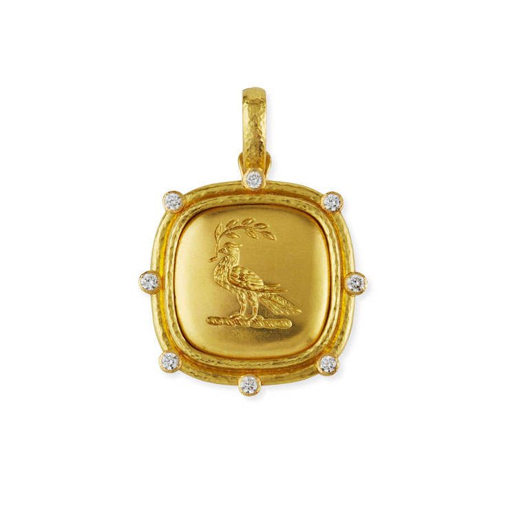 Gold 'Dove with Branch' Pendant P87962