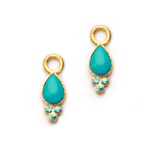 Sleeping Beauty Turquoise Earring Charms ERP103377