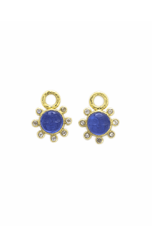 Peacock 'Man in the Moon' Halo Earring Pendants ERP87955-O