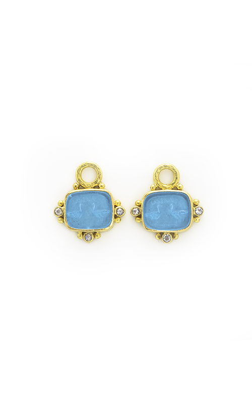Swimming Pool 'Two Cranes' Earring Pendants ERP90787-Q