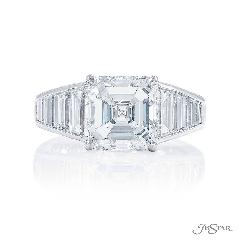 Square Emerald Cut Diamond Ring