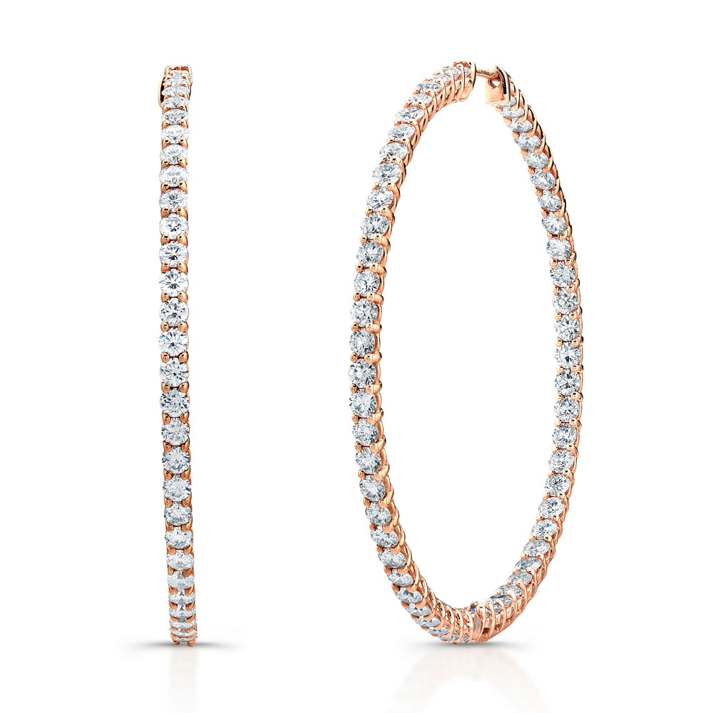 Diamond Hoop Earrings