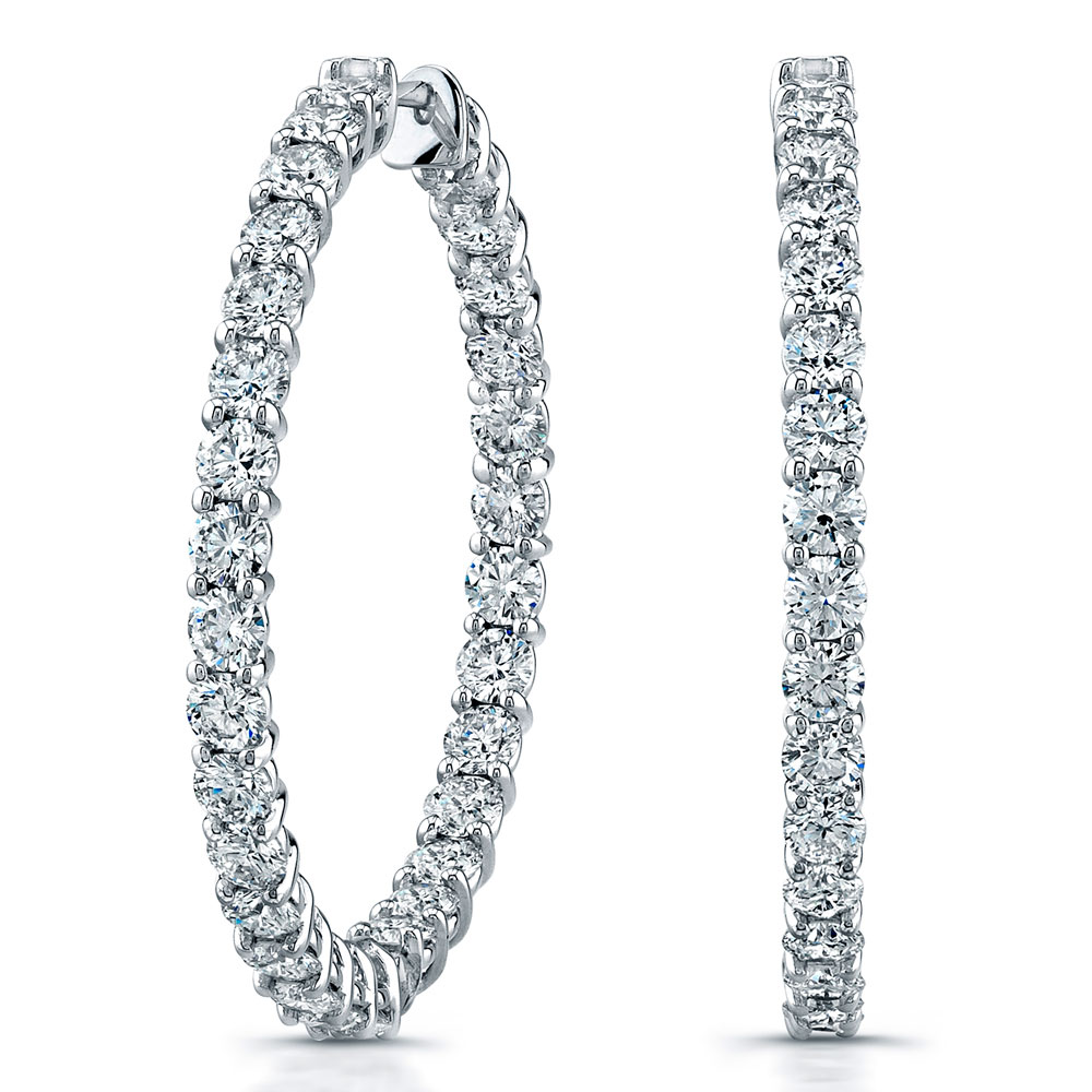 Diamond Hoop Earrings