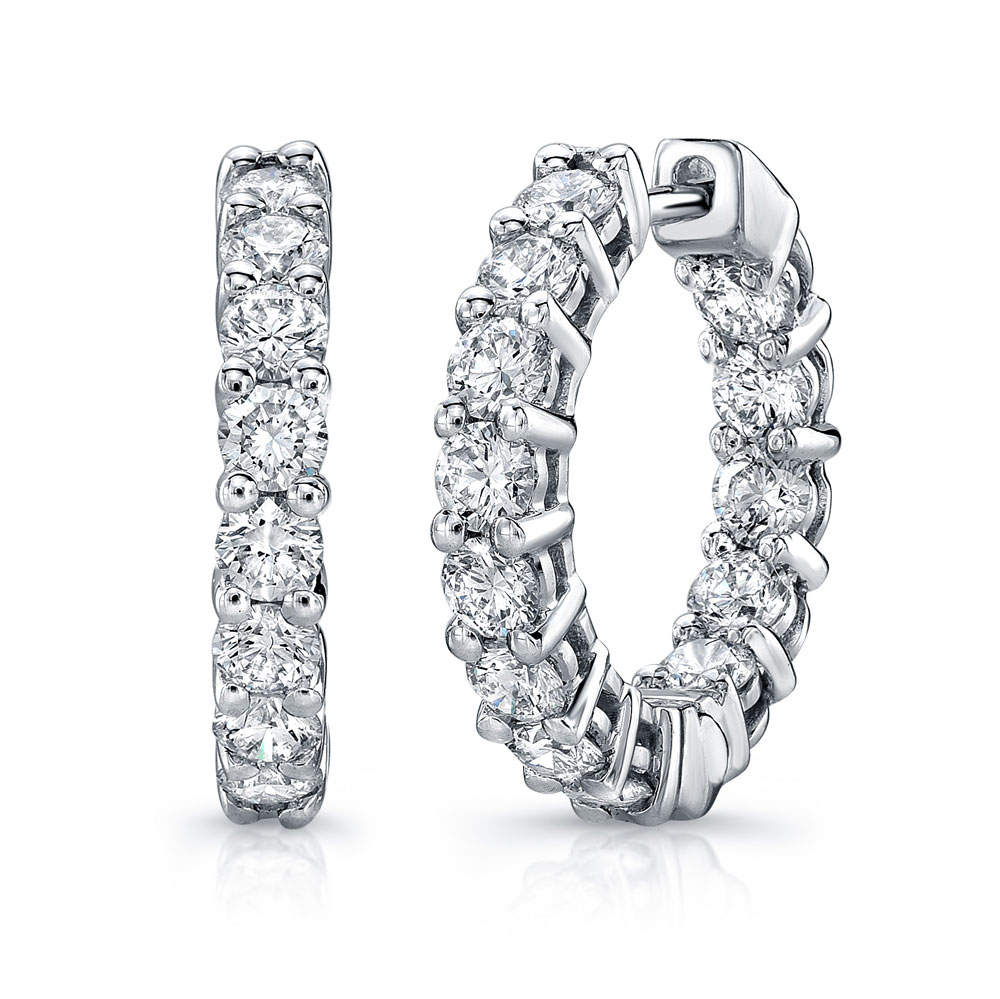 Diamond Hoop Earrings
