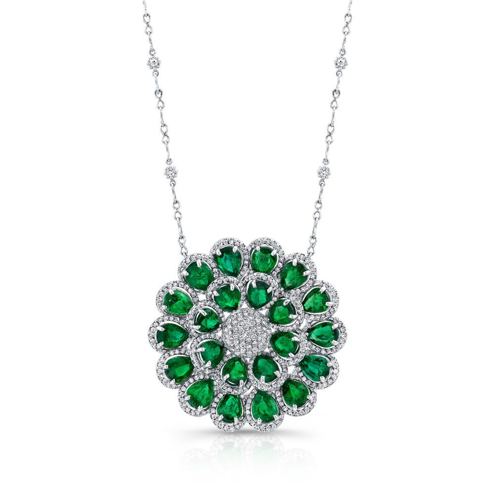 Emerald & Diamond  Necklace