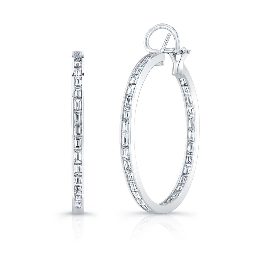 Diamond Hoop Earrings