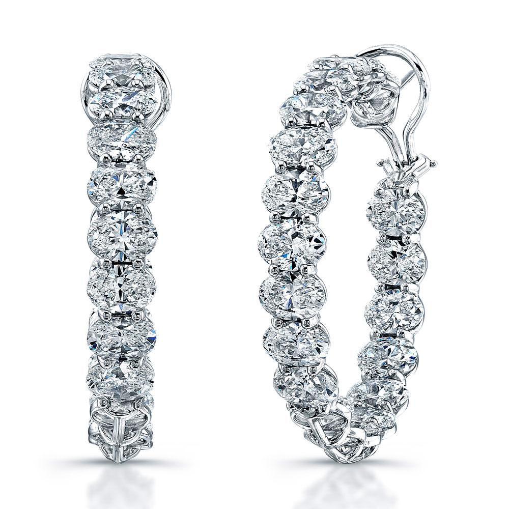 Diamond Hoop Earrings