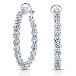 Diamond Hoop Earrings thumbnail 1