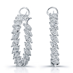 Diamond Hoop Earrings thumbnail 1