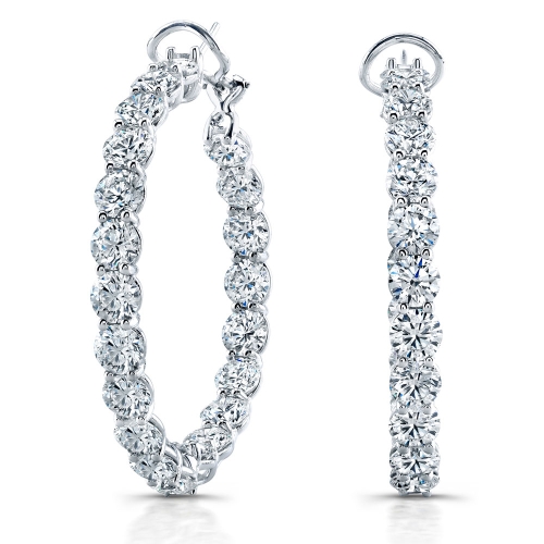 Diamond Hoop Earrings