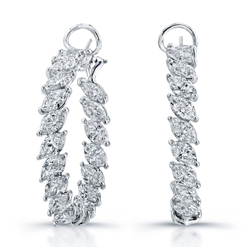 Diamond Hoop Earrings