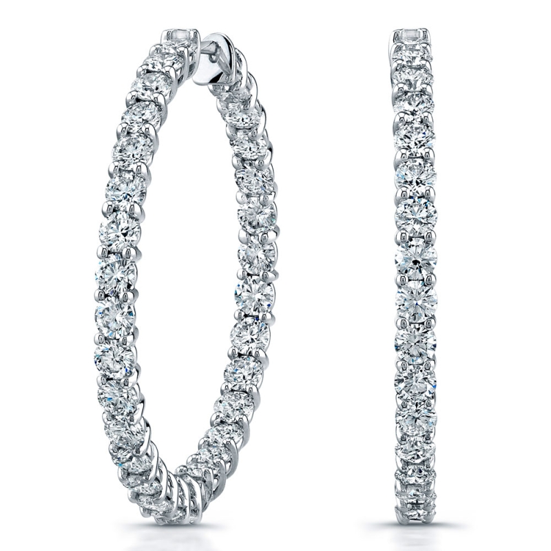 Diamond Hoop Earrings