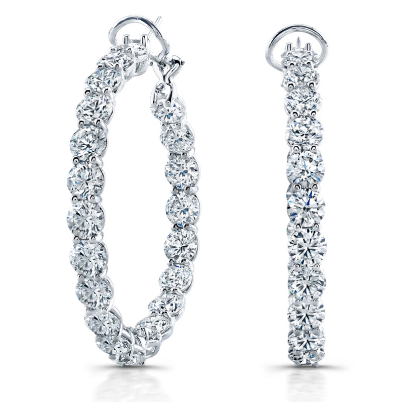 Diamond Hoop Earrings