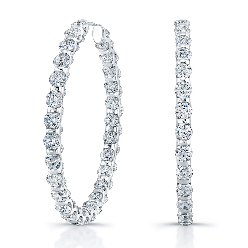 Diamond Hoop Earrings