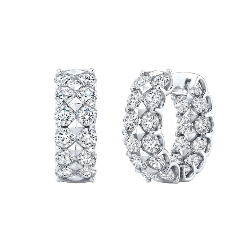 Diamond Hoop Earrings