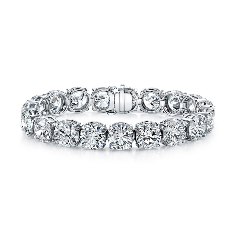 Round Brilliant Cut Diamond Bracelet
