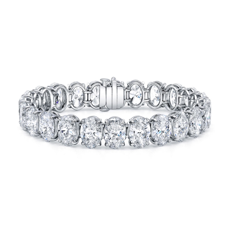 Oval Shape Diamond Bracelet