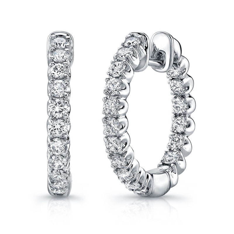 Diamond Hoop Earrings