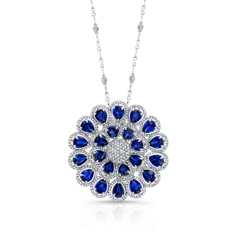 Sapphire & Diamond  Necklace