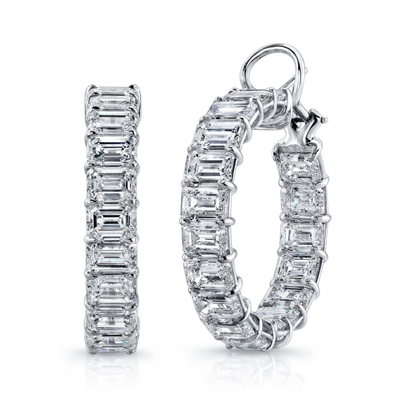 Diamond Hoop Earrings