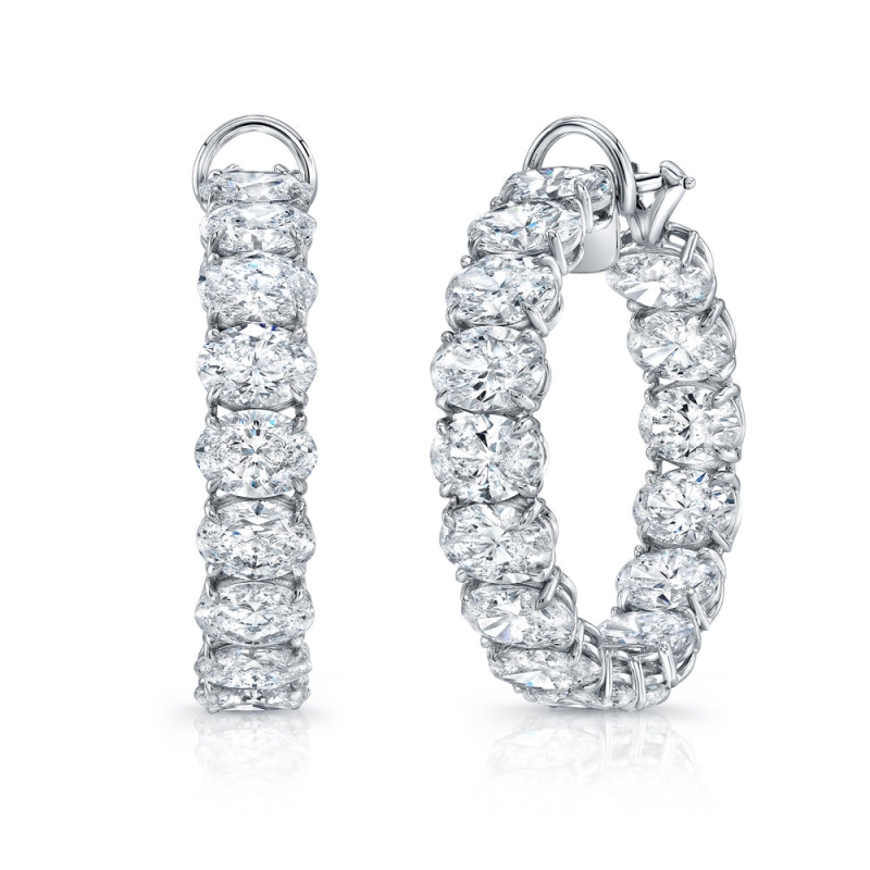 Diamond Hoop Earrings