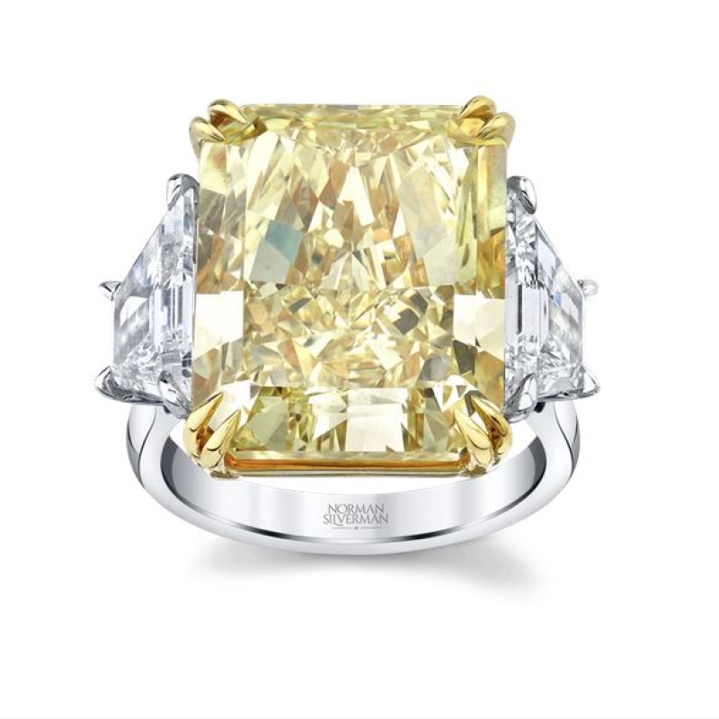 18.88 Carat Fancy Intense Yellow Diamond Ring