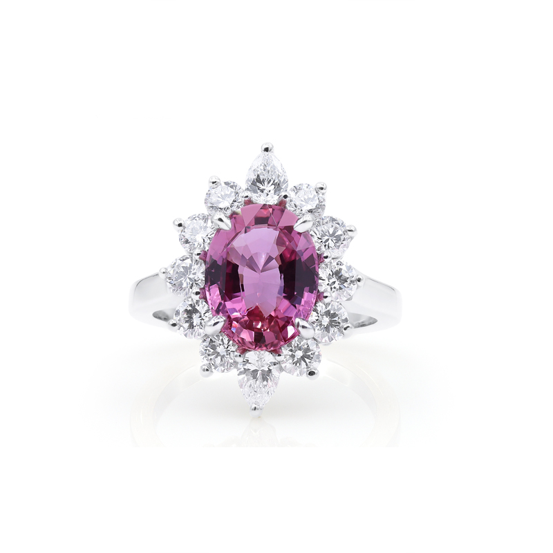 Padparadscha Sapphire Ring