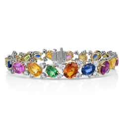 Multi-Color Gemstone Bracelet thumbnail 1