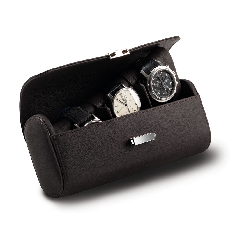 Pochette 4 Watch Travel Case Black.