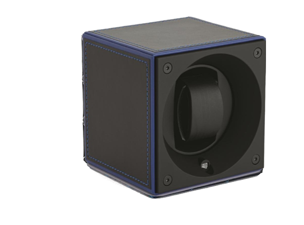 Masterbox Single Black Toledo Leather Blue Edge & Stitches
