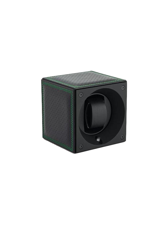 Masterbox Single Black Toledo Leather Double Green Stitches