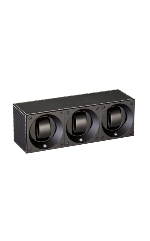 Masterbox Trio Black Toledo Leather White Stitches