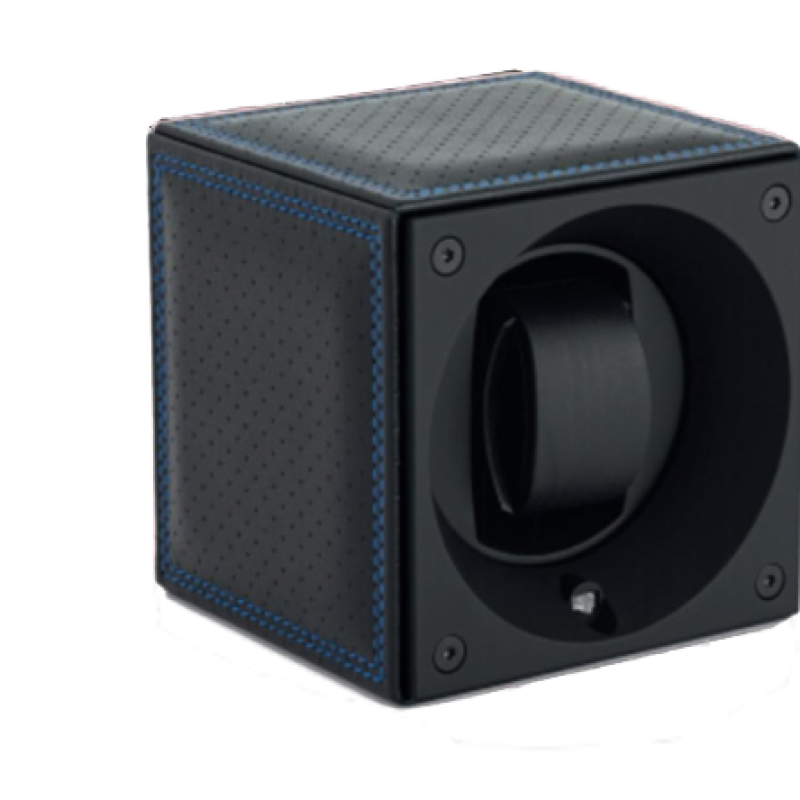 Masterbox Single Black Toledo Leather Double Blue Stitches