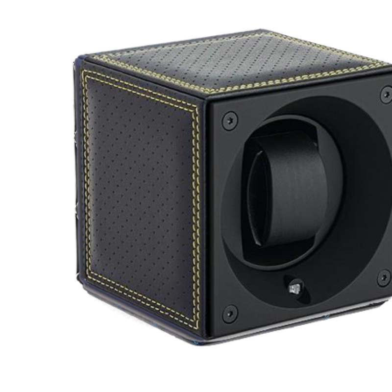 Masterbox Single Black Toledo Leather Double Yellow Stitches