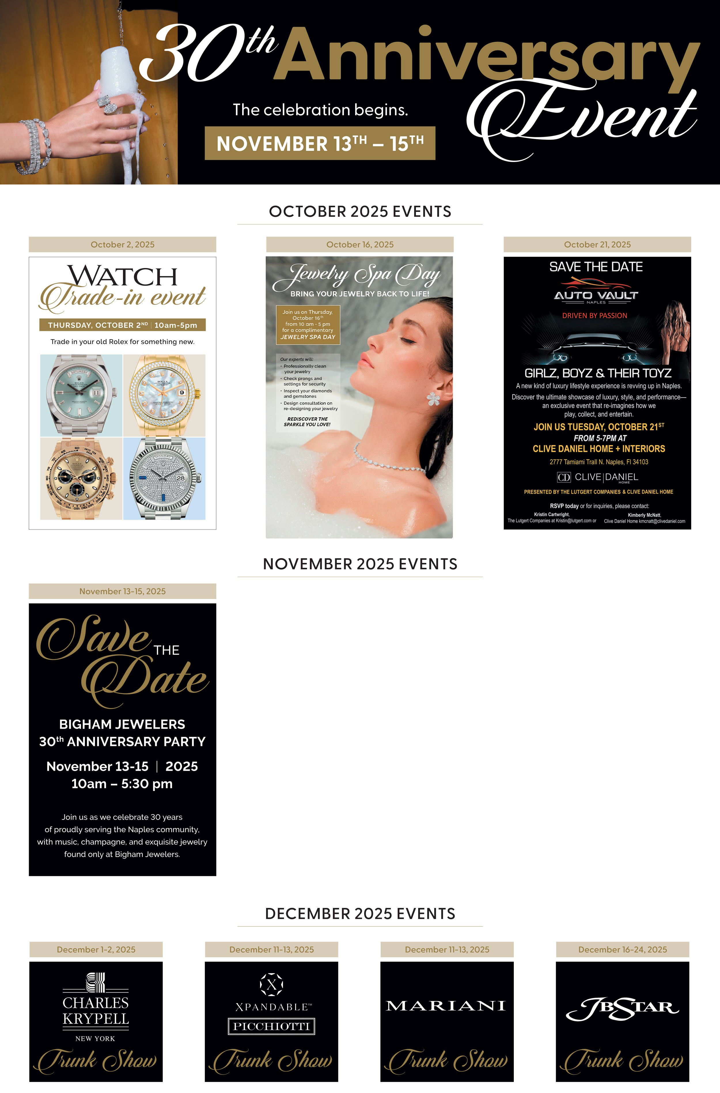 Bigham Events Page